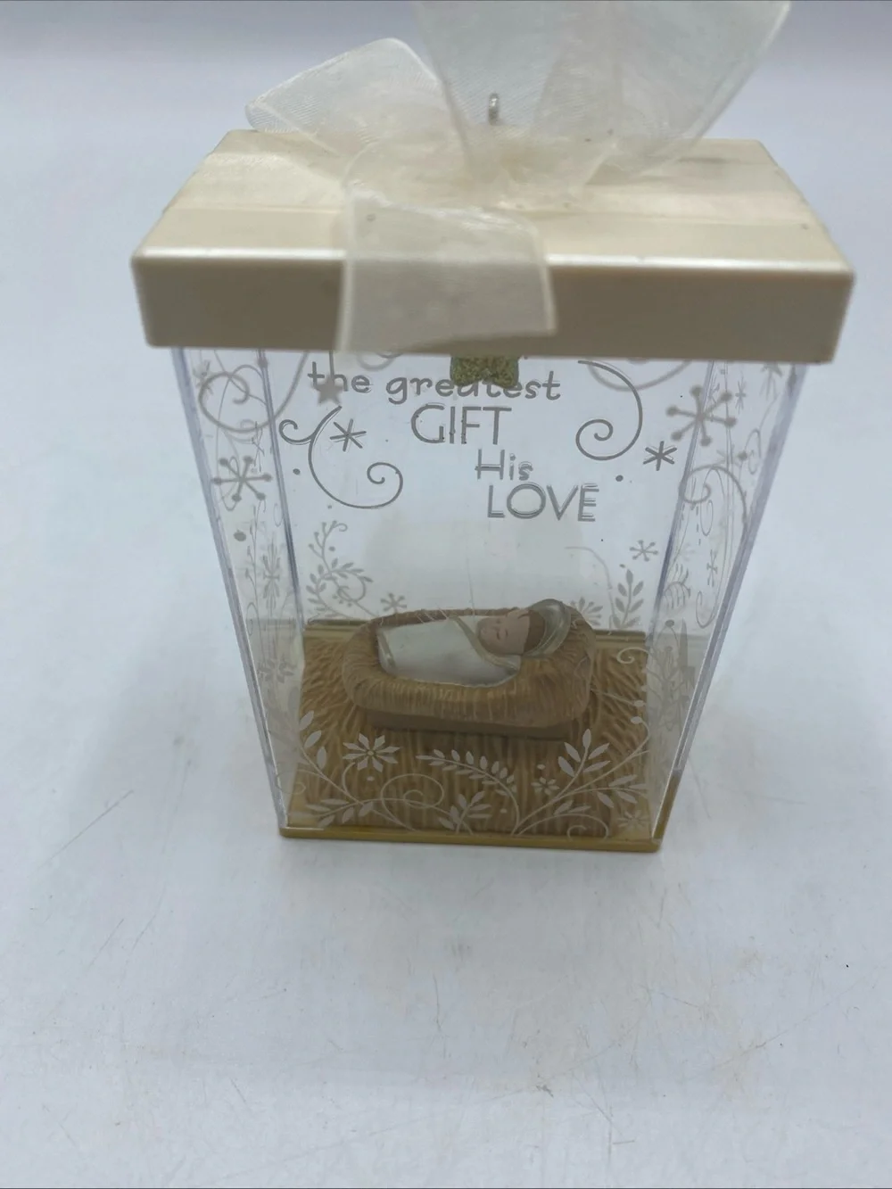 2012 The Greatest Gift Hallmark Ornament Is His Love Christmas Holiday Lights Up